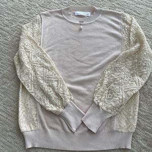 Korean made lace/knit top